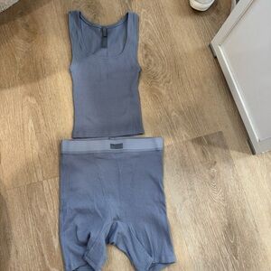 Skims cotton tank and boxer shorts set